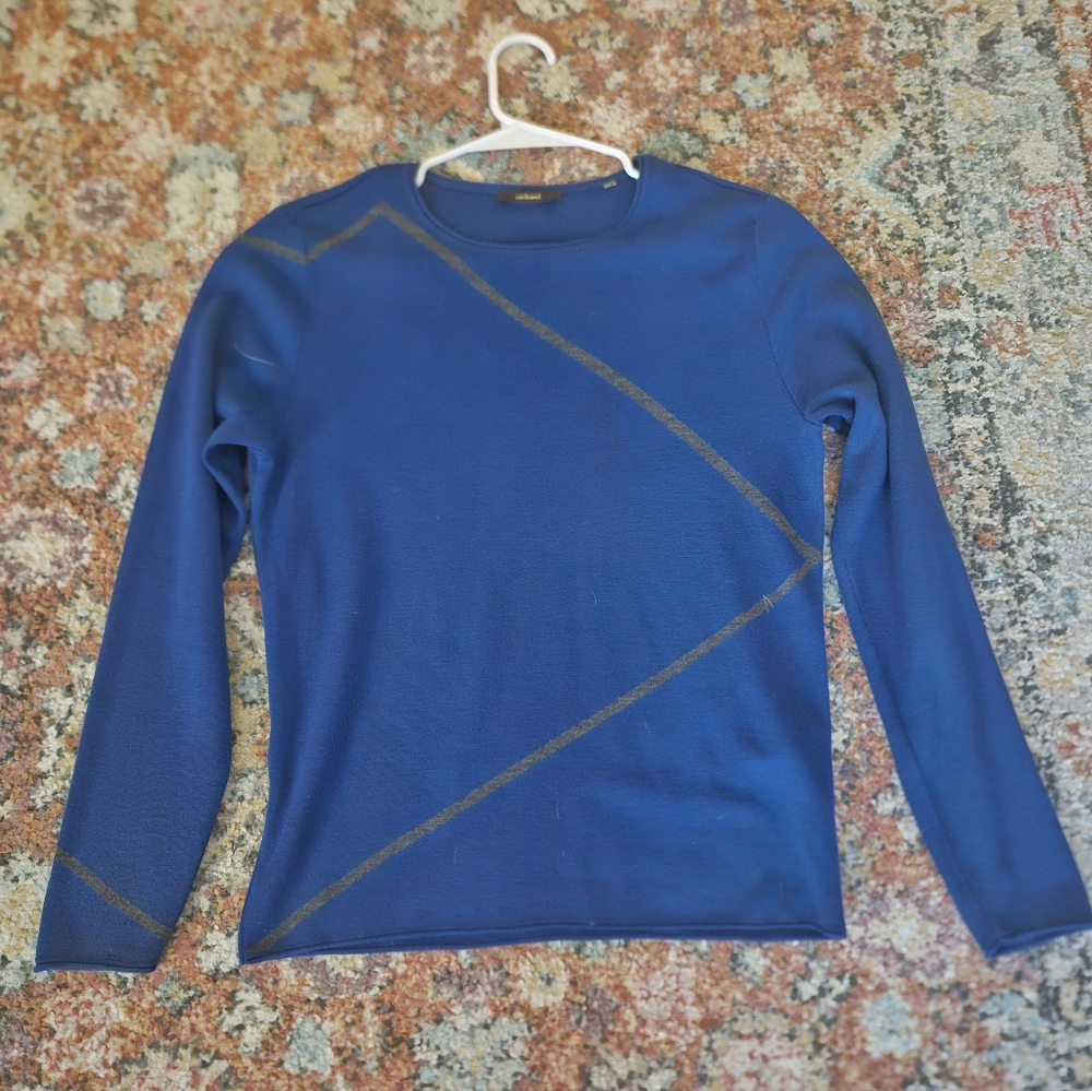 Women's Blue Long Sleeve Top